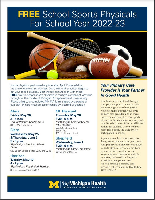 mymichigan-health-offering-free-school-sports-physicals-clare-county